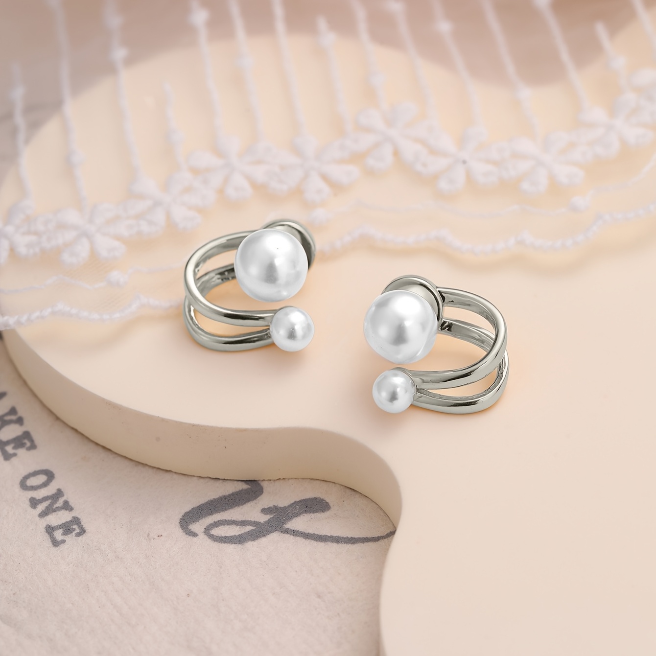Fashionable Simple Two Copper Hoop Earrings, Gift for Women